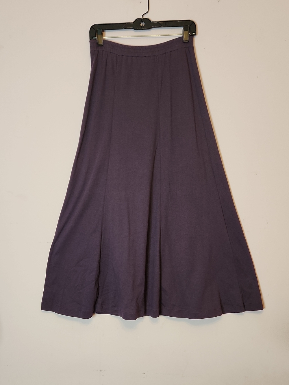 PERUVIAN CONNECTION Women's Cotton Flowing Purple A-Line Maxi Skirt, size M